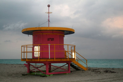 Round lifeguard chair South Beach Fla.jpg