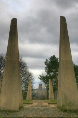 Sculpture in the park overlooking Durham
