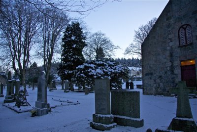 Graveyard at dusk