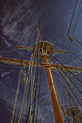 Sailing ships in Jamestown