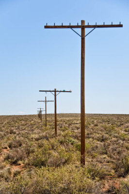 Poles along old Route 66