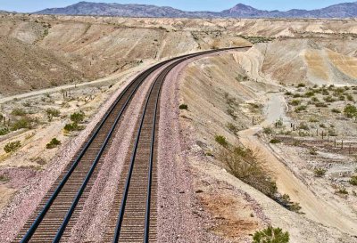 Railroad near Needles, California