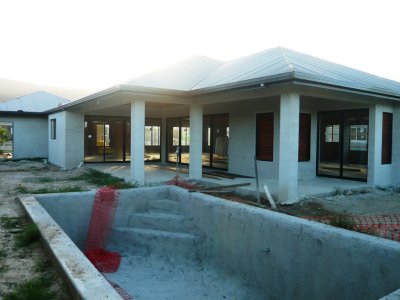 View across the pool