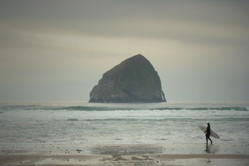 Surfer and a Hay Stack