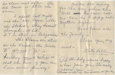 Letter to Charles Brown from Katie Bell Brown #1
