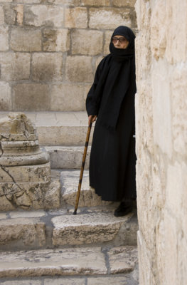 Woman near Church of Holy Sepulcher