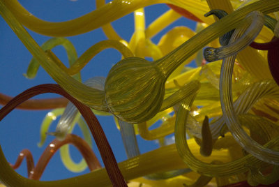 Chuli Blown Glass Sculpture Yellow