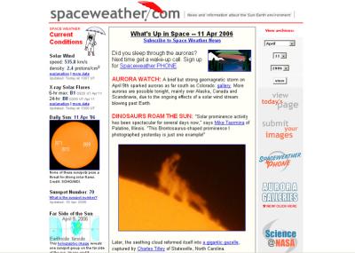 Solar Brontosaurus on spaceweather.com 04-11-06
