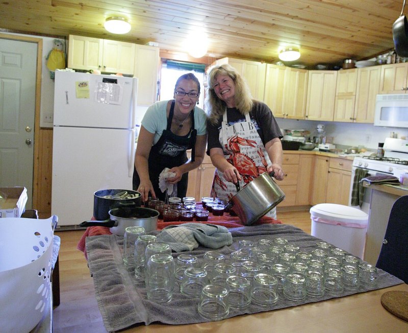 WOW .. Berniece making salmon-berry jelly???