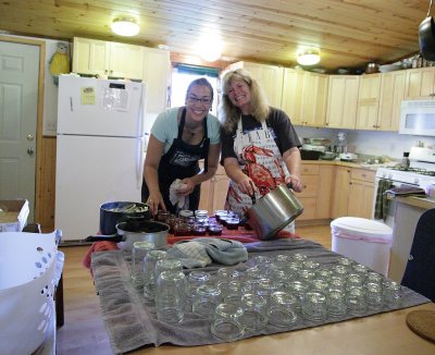 WOW .. Berniece making salmon-berry jelly???