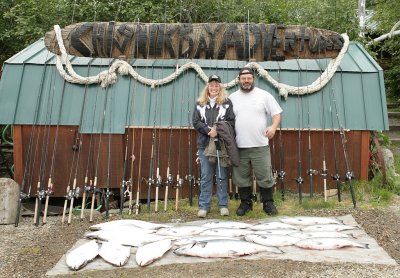 Denise and I with the days catch