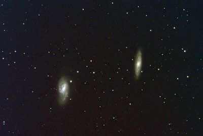Galaxies M66 and M65 in Leo 25-Nov-2009