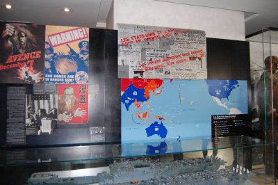 A display honoring the US involvement in WWII. There was more to it than this, of course.