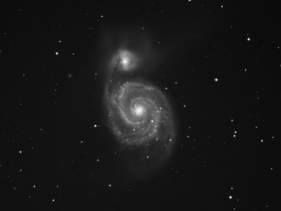 Galaxy M51 at 1 arc-second resolution   02-May-2010