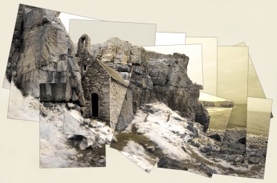 St Govan's Chapel in Infrared Panorama