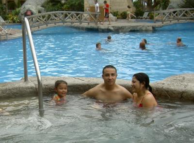 In the hottub with Jon & Deanna