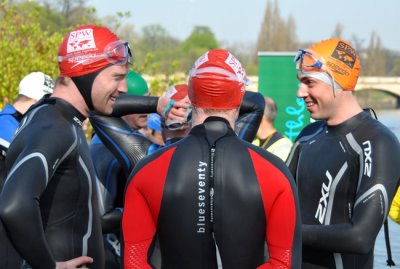 Triathlon athletes get ready