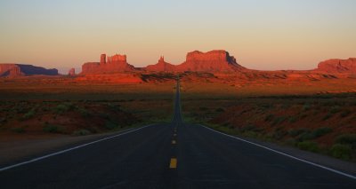 Hwy 163 approaching Monument Valley - The ultimate road trip photo!