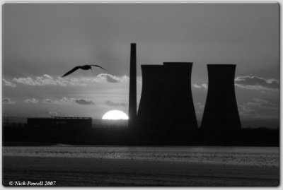 Sunset at Richborough Power Station