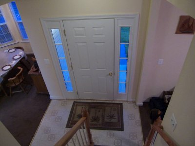 Looking Down stairs to the front door