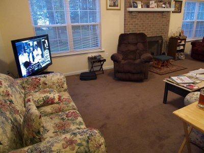 Living room with new window