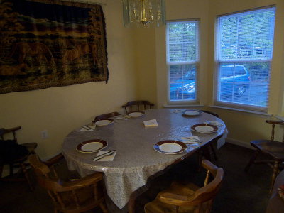 Dining room is ready for dinner