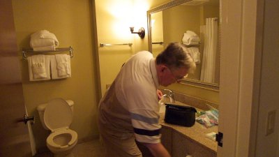 Papa Brushing his teeth