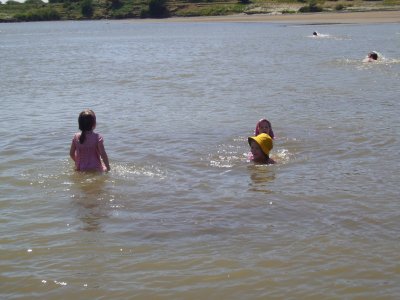 Swimming in Nile at Delgo