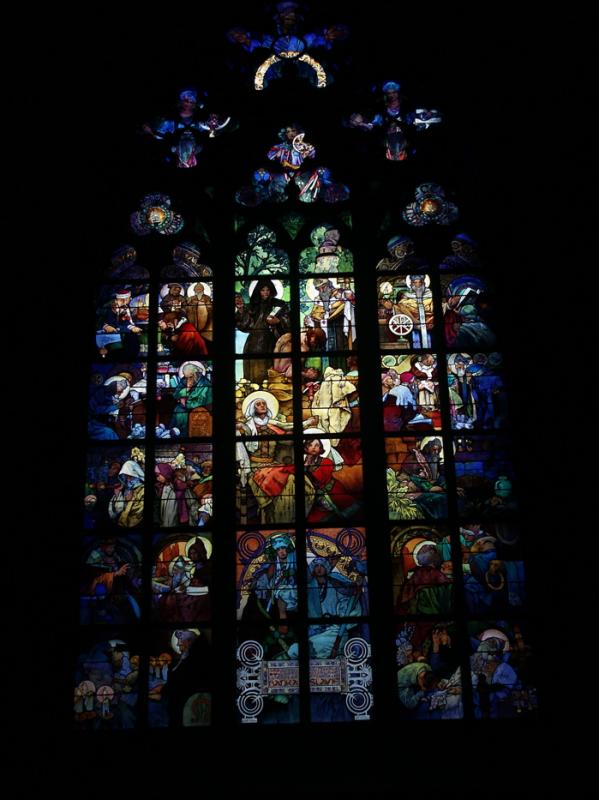 Prague Castle (Hradcany) - Huge Stained Glass Window