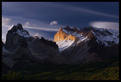 Light on the Cuernos del Paine