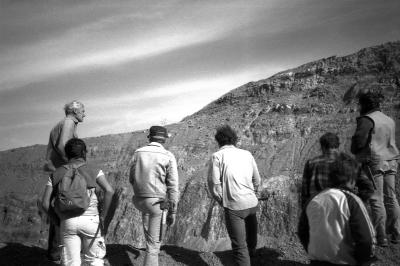 Dr. John Guilbert among students.