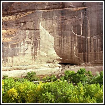 Canyon de Chelly, White House Cliff Dwelling Ruins and wall
