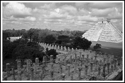 The Group of a Thousand Columns and El Castillo or Pyramid of Kukulcan