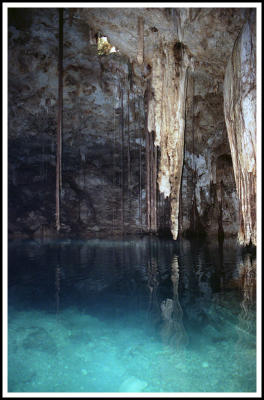 Dzitnup (X'keken) Cenote, Tree Roots and Stalactites