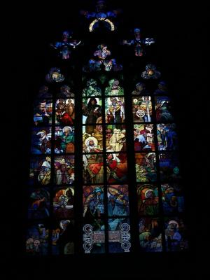 Prague Castle (Hradcany) - Huge Stained Glass Window