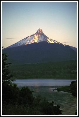 Cerro Puntiagudo (Volcano) and lake