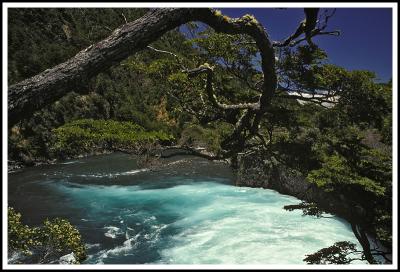 The Saltos de Petrohue (waterfalls)