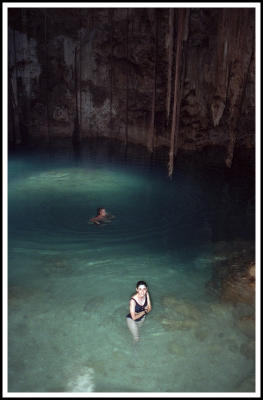 Dzitnup (X'keken) Cenote & Cute Bather