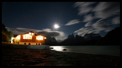 Hotel Pehoe and Cuernos del Paine