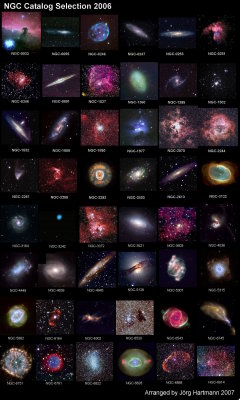 overview of some ngc objects available in color of photos found from the web