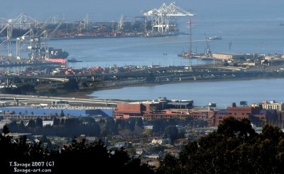 Looking west at Oakland Harbor From Berkley Ca