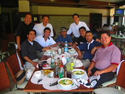 Merienda after front 9, (chicken mami)