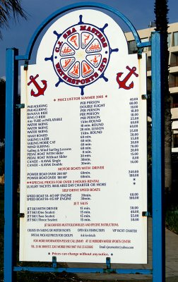 Watersports Prices