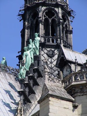 Figures on Notre Dame Cathedral