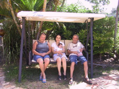 On the swing - prezzie from Gran and Papa