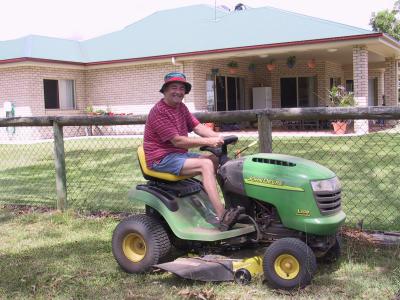 Papa earning his wages