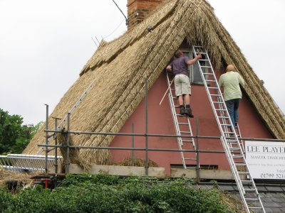 Thatching in Thaxted, Essex