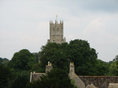 church of St.Mary and All Saints from Fotheringhay castle  mound