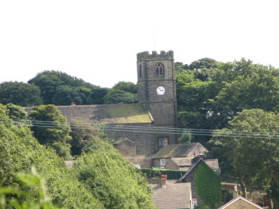 church of St.Mary and All Saints from Fotheringhay castle  mound