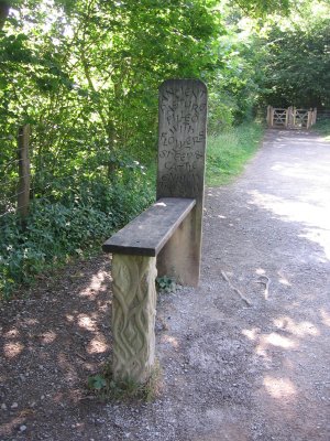 Carved bench at Aysgarth Falls